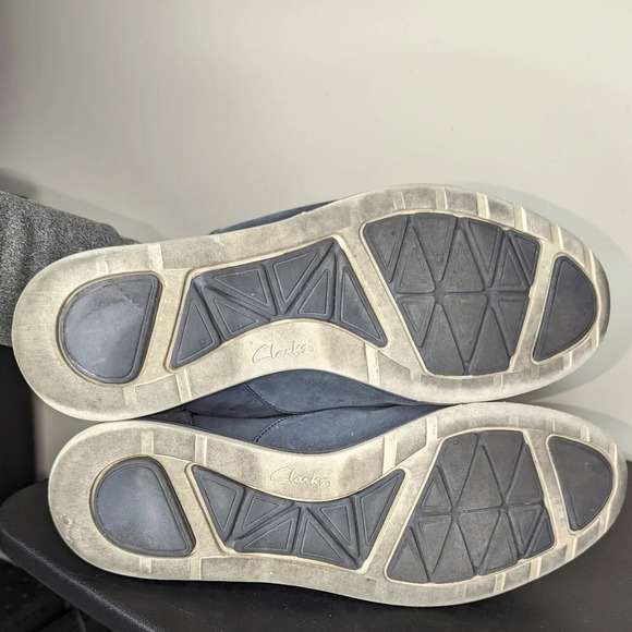 Clark's Men's Blue Suede Leather Lace Up Oxford Shoes Size 13 - Picture 5 of 9